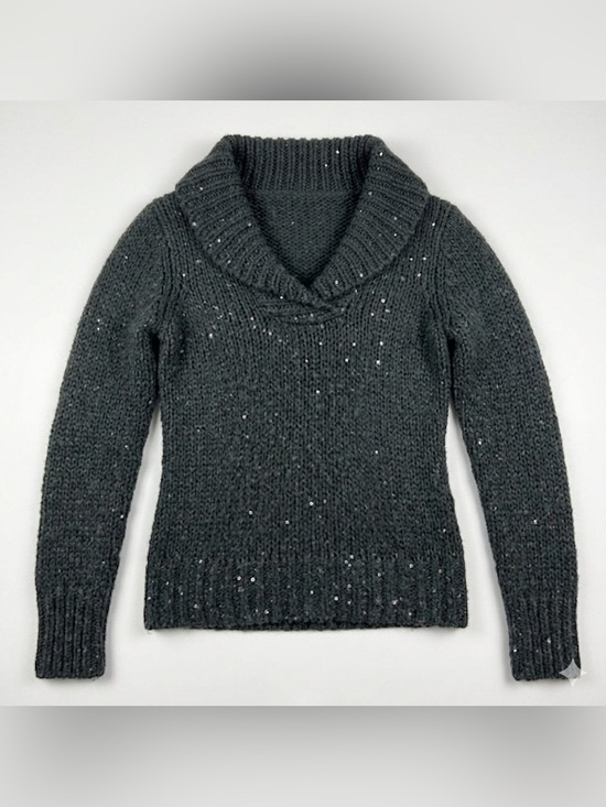 Jones New York Sweaters - Jones New York Black Sparkly Cowl Neck Sweater